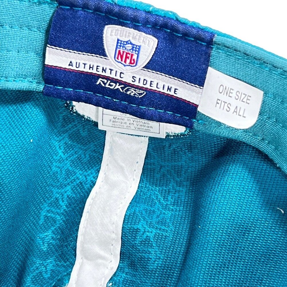 Miami Dolphins Hat Cap Reebok One Size Flex Stretch Fit Green White Stripe NFL - Picture 7 of 11